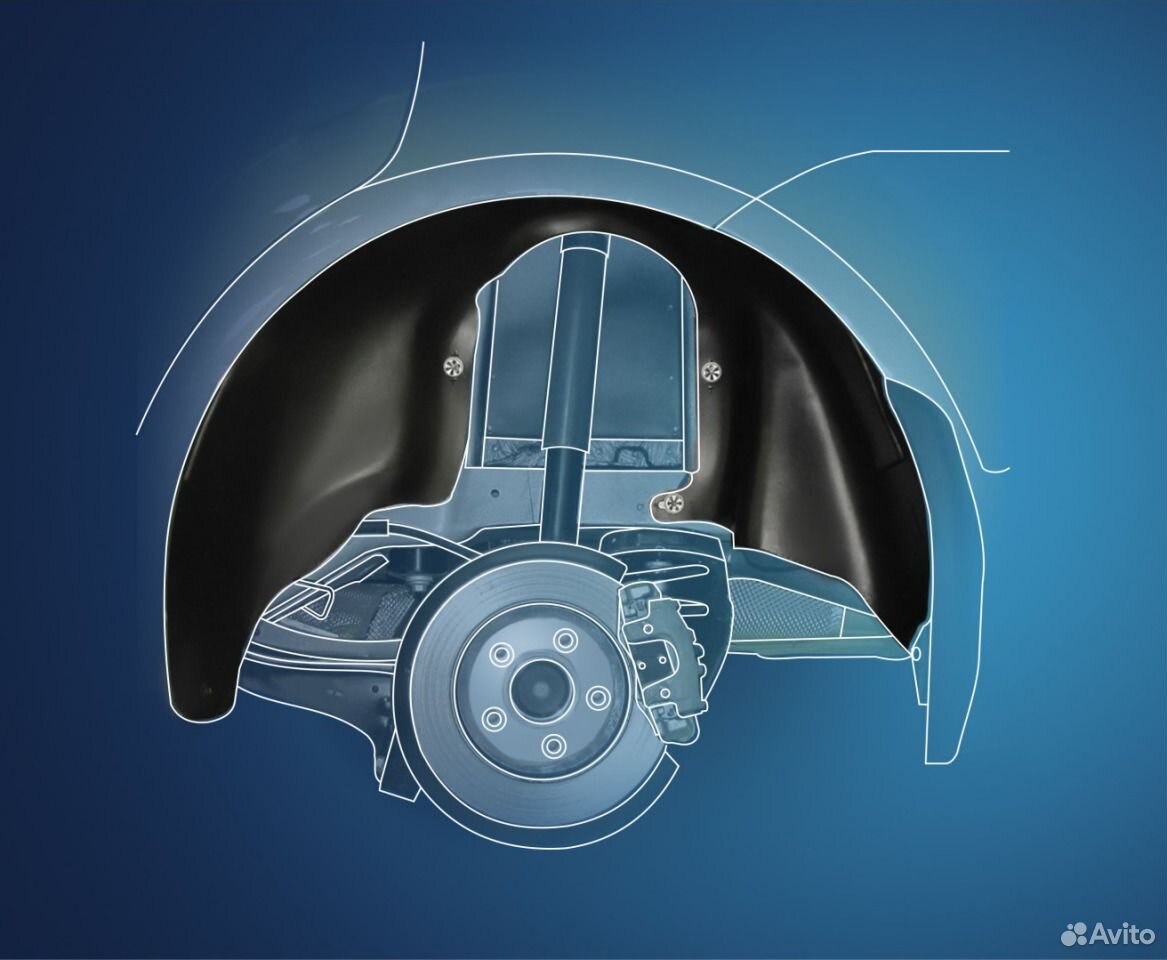 Подкрылки передние и задние на lada Largus