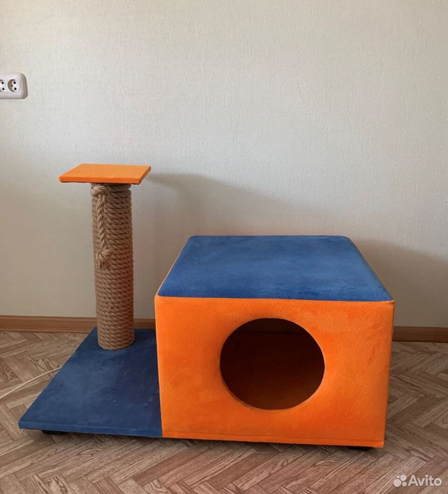 Пуф-домик для кошек и маленьких собак купить на Зозу.ру - фотография № 1