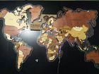 Многоуровневая карта мира из дерева объявление продам