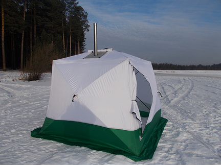 Палатка Куб 2,5 3-х слойн с дымоходом Уралзонт