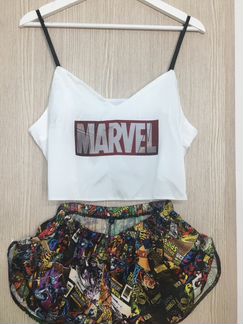Пижама женская шёлк Марвел Marvel