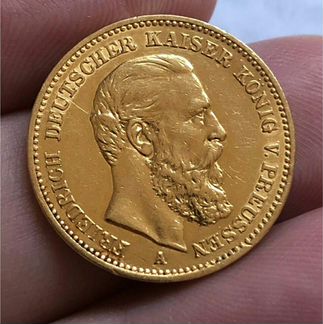 20 марок 1888. золото. золотая монета