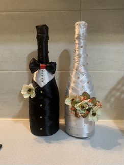 Декоративные свадебные бутылки