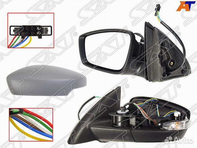 Зеркало skoda rapid 17-20/20/VW polo 20 Л+П