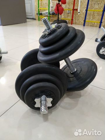 Гантель oбpeзинeнная - разборная 29,5 кг