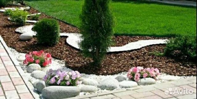 Щепа цветная в наличии(мульча)