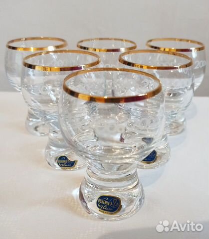 Набор стопок богемское стекло