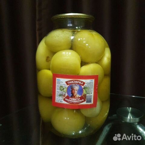 Помидоры зелёные маринованные 3 кг