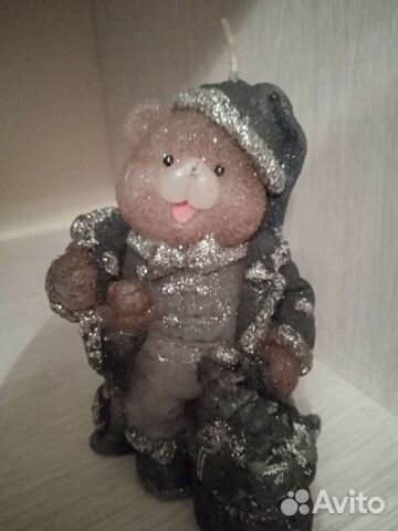 Новогодняя свечка,Мишка