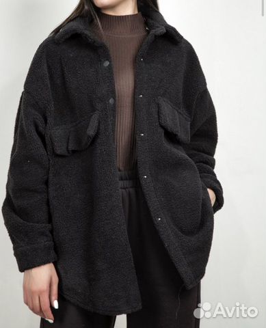 Эко шуба иск мех, укорочена по типу рубашки