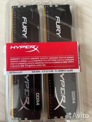 Оперативная память HyperX fury ddr4 2х4GB