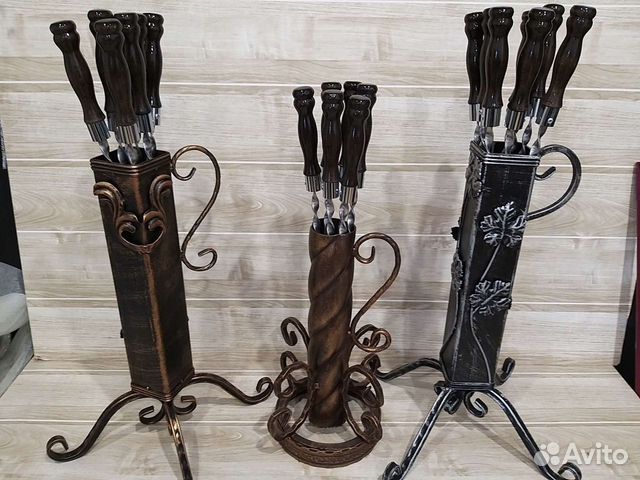 Шампура с кованой подставкой / подарок мужчине