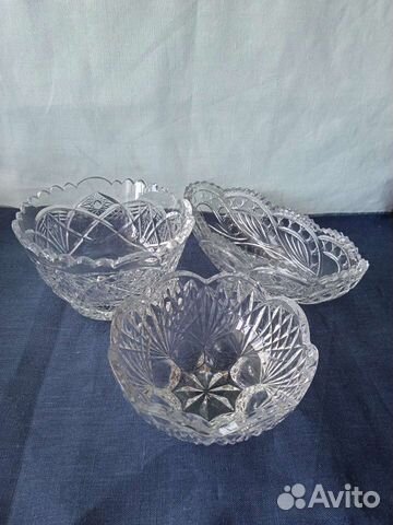 Хрустальная ваза конфетница салатник СССР