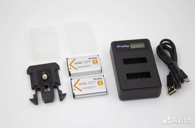 Зарядка Sony X3000,AS300,два аккумулятора, защелка