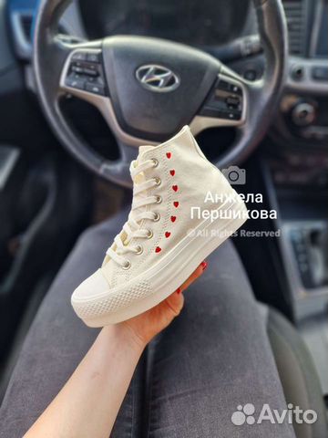 Кеды на высокой подошве Converse