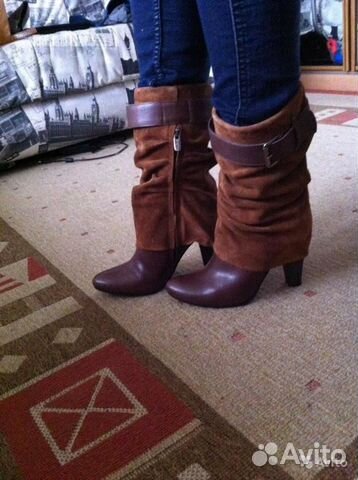 Новые полусапоги осень/весна коричн на байке Новые полусапоги осень/весна коричн на байке