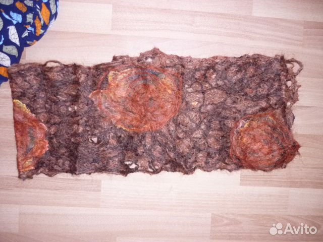 Новый шарф из валяной шерсти, авторская работа