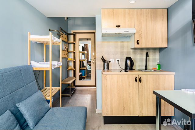 

Квартира-студия, 18 м², 2 кровати