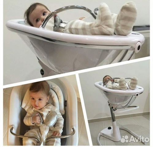 Новый стульчик для кормления Mima Moon белый