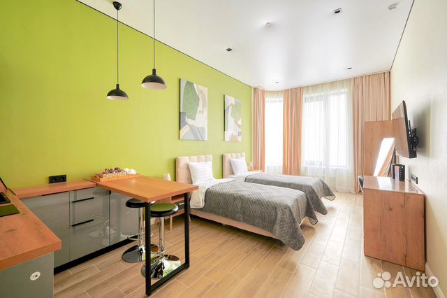 

Квартира-студия, 29 м², 2 кровати