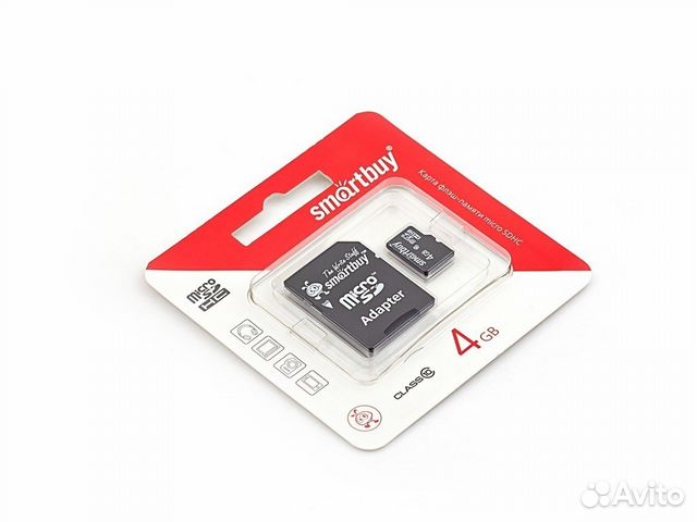 Карта памяти MicroSD 4GB SmartBuy Class 10