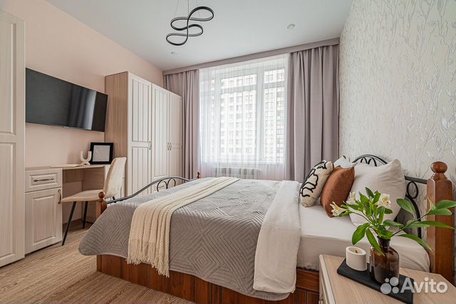 

1-к. квартира, 42 м², 2 кровати