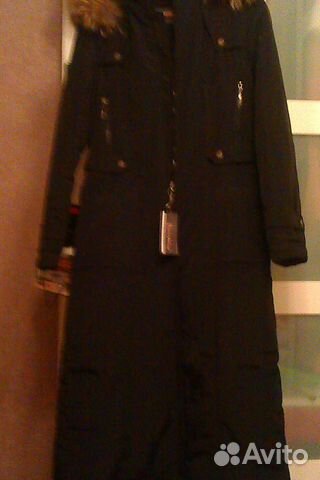 Пальто на синтепоне, чёрное и белое Пальто на синтепоне, чёрное и белое