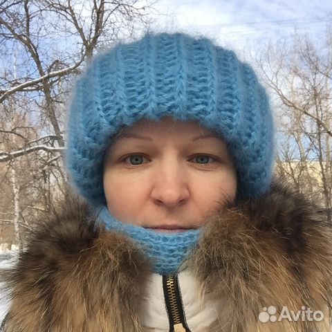 Шапочка и снуд бирюзовые
