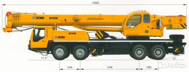Услуги автокрана 40, 50, 60 тонн, Кран 60т, аренда