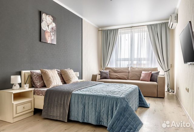 

1-к. квартира, 45 м², 2 кровати