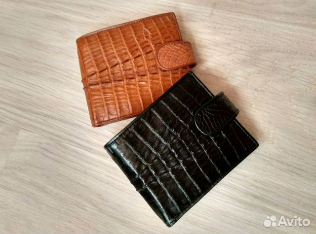 Кошельки из натуральной кожи каймана