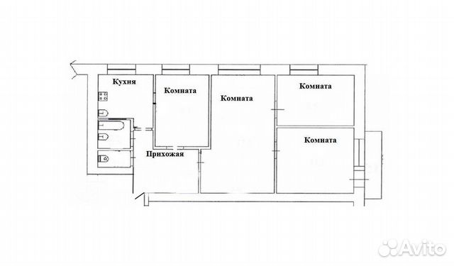 Схема двухкомнатной квартиры на Ульяновском 10 а.