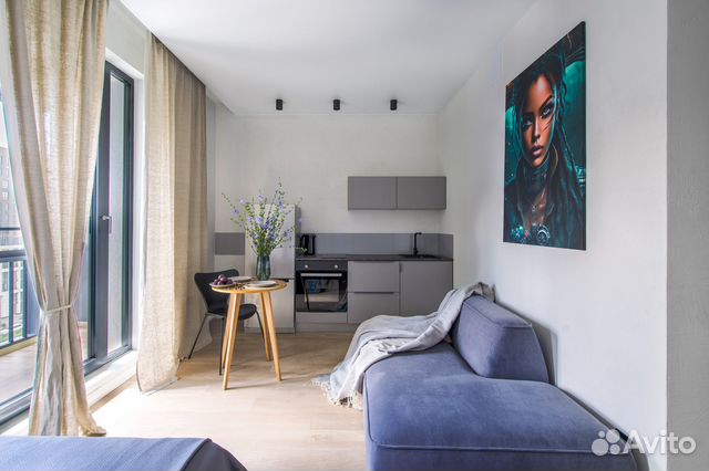 

Квартира-студия, 30 м², 3 кровати