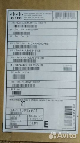 Межсетевой экран Cisco ASA5545-K8 NEW