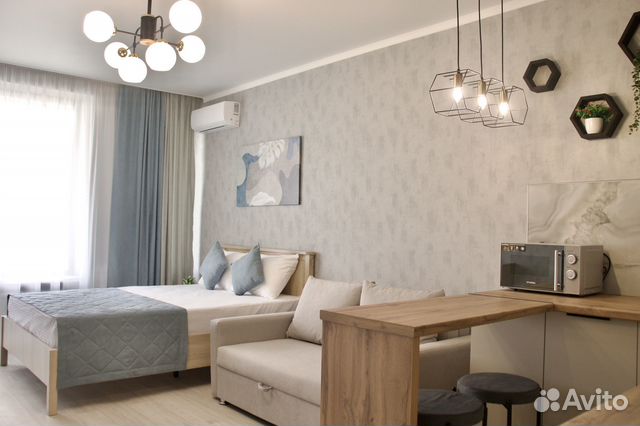 

Квартира-студия, 42 м², 2 кровати
