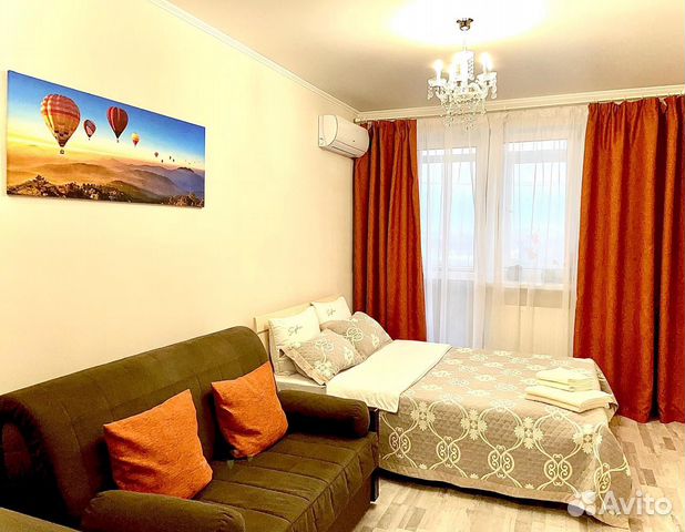 

Квартира-студия, 28 м², 2 кровати