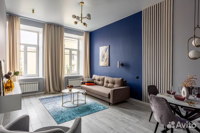 

1-к. квартира, 52,1 м², 2 кровати