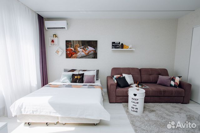 

Квартира-студия, 50 м², 2 кровати
