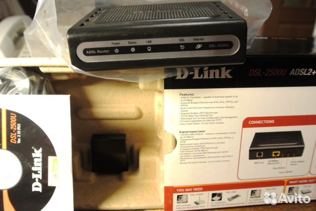 Роутер adsl D-link DSL-2500U