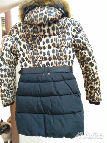 Пуховик пальто для девочки р.140 зима