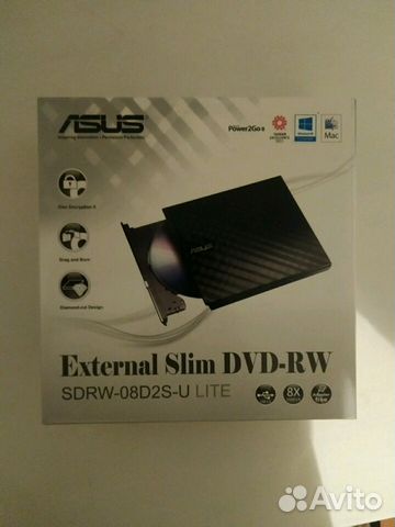 Внешний привод Asus DVD-RW sdrw-08d2s-u