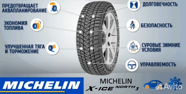 Новые Michelin 225/50R17 X-Ice North Xin3