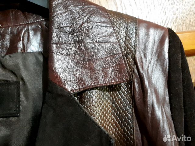 Продам кожаный пиджак,р.50-52