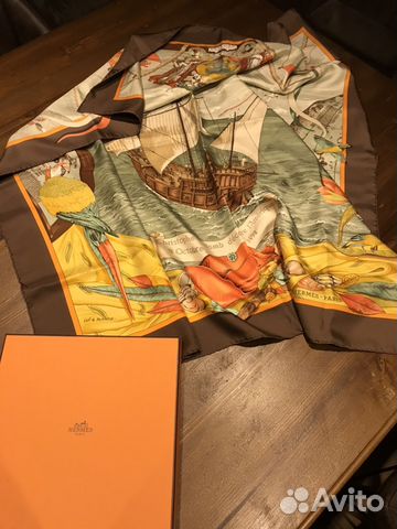 Шелковый платок 90*90 оригинал бренд Hermes