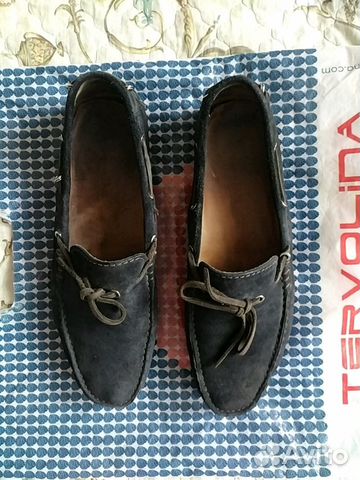 Мокасины Massimo Dutti, размер 42, синие, замша Мокасины Massimo Dutti, размер 42, синие, замша