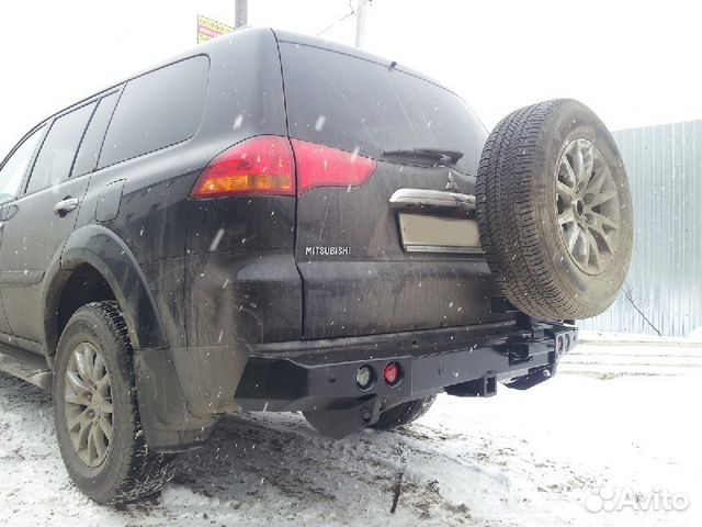 Бампер риф Mitsubishi Pajero Sport New с калиткой