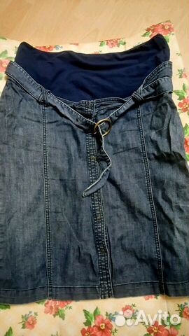 Юбка джинсовая для беременных