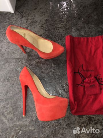 Christian Louboutin daffodil,коралловые, замша Christian Louboutin daffodil,коралловые, замша
