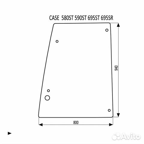 Case 580 SR стекло дверное Case 580 SR стекло дверное