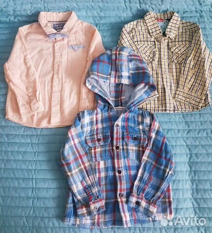 Рубашки (80-86) цена за всё